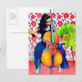Carte postale Couleur d'eau Cellist (Devant / Derrière)