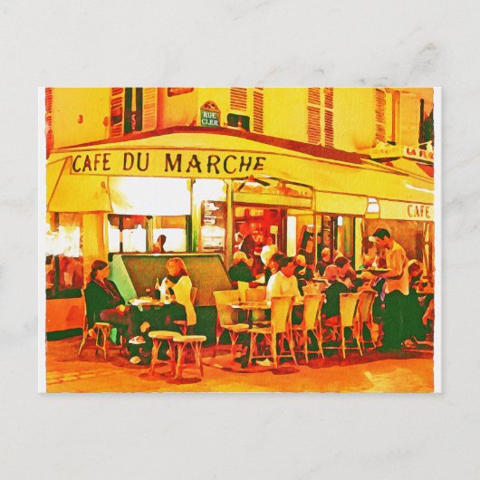 Carte Postale Couleur d'eau du café Paris (Devant)