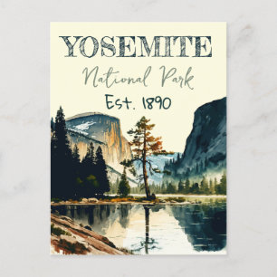 Carte Postale Couleur d'eau du parc national Yosemite Coucher de