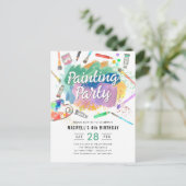 Carte Postale Couleur d'eau mignonne Art Peinture Fête Anniversa (Debout devant)