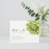 CARTE POSTALE COULEUR D'EAU VERTE VIBRANT MERCI SUCCULENT (Debout devant)