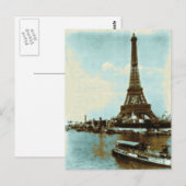 Carte Postale Couleur d'eau vintage Paris (Devant / Derrière)