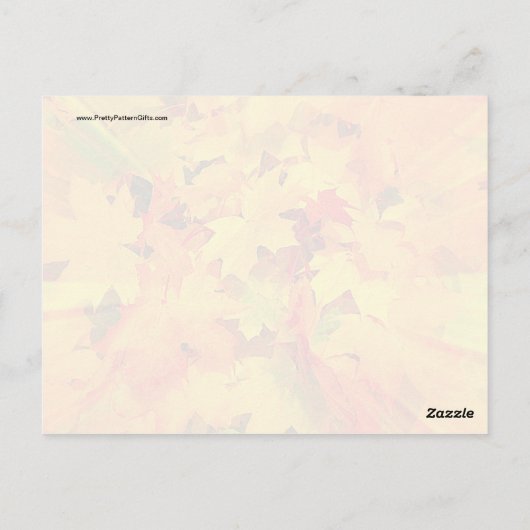 Carte Postale Couleur des feuilles automnales Couleurs automnale (Dos)