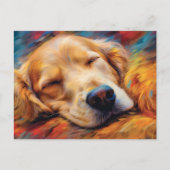 Carte Postale Couleur dorée Golden Retriever (Devant)