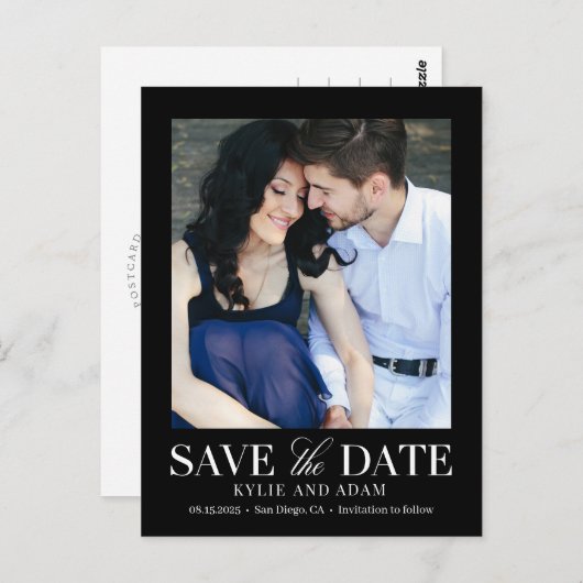 Carte Postale COULEUR ÉDITABLE De Cadre Simple Enregistrer La Ca (Devant / Derrière)