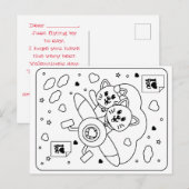 Carte Postale Couleur enfant votre propre Valentin (deux chats) (Devant / Derrière)