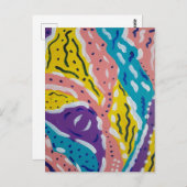 Carte Postale Couleur et flux peinture Abstraite (Devant / Derrière)
