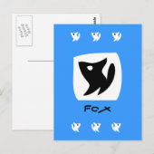 Carte postale couleur Fox (Devant / Derrière)