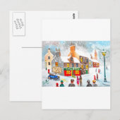 Carte Postale Couleur hiver de neige aquarelle peinture G Bruce (Devant / Derrière)