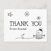 Carte Postale Couleur Il Vous Snowman Merci (Devant)