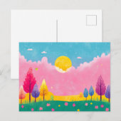 Carte postale couleur illustrée de la nature (Devant / Derrière)