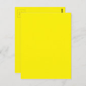 Carte Postale Couleur jaune intense (Devant / Derrière)