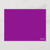 Carte Postale couleur magenta foncé (Dos)