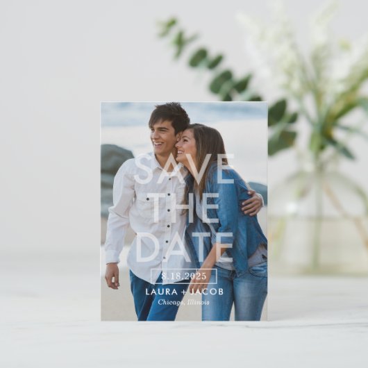 Carte Postale Couleur MODIFIABLE En Gras Enfoncé Enregistrer La (Debout devant)