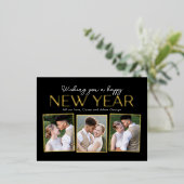 Carte postale couleur modifiable FOIL pour le nouv (Debout devant)