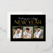 Carte postale couleur modifiable FOIL pour le nouv (Recto/Verso)