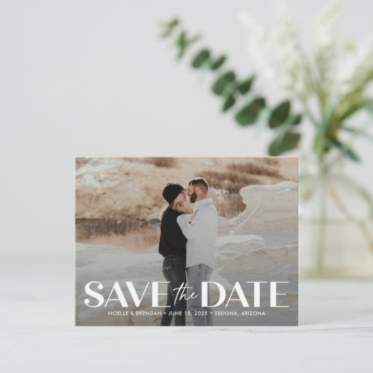 Carte Postale Couleur modifiable Gras Classique Enregistrer La C (Debout devant)