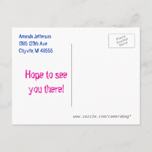 Carte postale couleur openhouse (Dos)