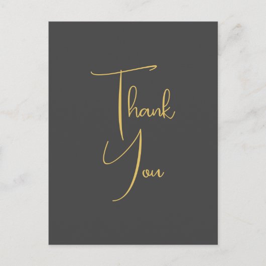 Carte Postale Couleur Or Écriture Manuscrite Personnalisée Profe (Devant)