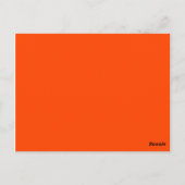 Carte Postale couleur orange rouge (Dos)