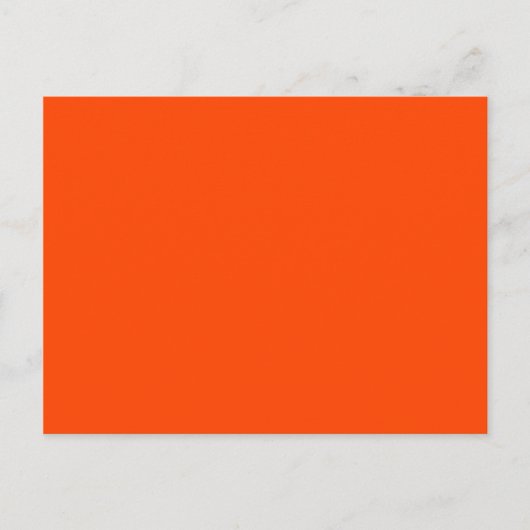 Carte Postale couleur orange rouge (Devant)