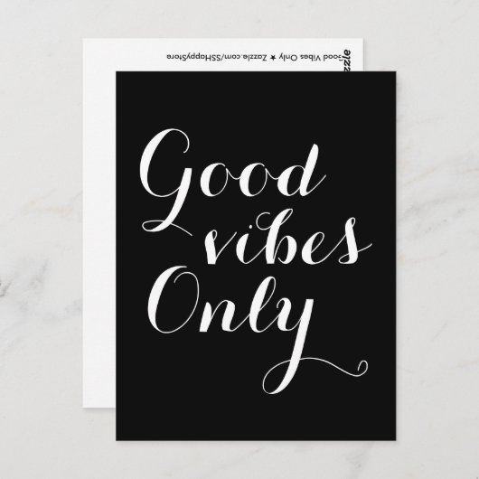 Carte Postale Couleur personnalisable Good Vibes uniquement Moti (Devant / Derrière)