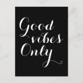Carte Postale Couleur personnalisable Good Vibes uniquement Moti (Devant)