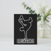 Carte postale couleur personnalisée Breakdance (Debout devant)