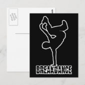 Carte postale couleur personnalisée Breakdance (Devant / Derrière)