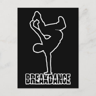 Carte postale couleur personnalisée Breakdance