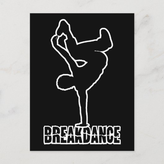 Carte postale couleur personnalisée Breakdance (Devant)