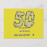 Carte postale couleur personnalisée pour le 50e an