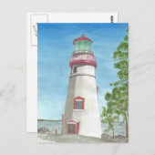 Carte postale couleur phare (Devant / Derrière)