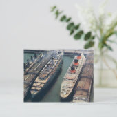 Carte postale couleur RMS Queen Mary (Debout devant)