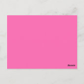 Carte Postale couleur rose (Dos)
