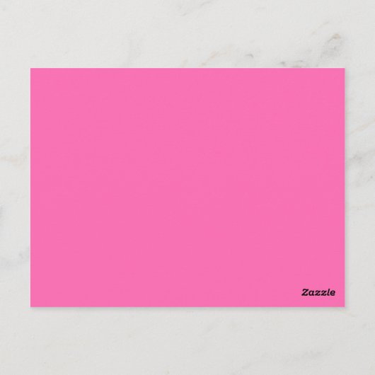 Carte Postale couleur rose (Dos)