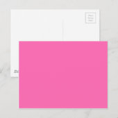 Carte Postale couleur rose (Devant / Derrière)