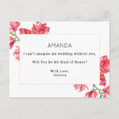 Carte postale couleur rose blanche (Dos)