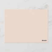 Carte Postale couleur rose champagne (Dos)