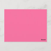 Carte Postale couleur rose français (Dos)
