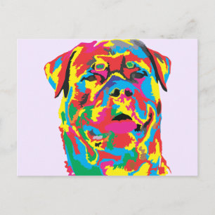 Carte Postale couleur rottweiler