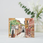 Carte Postale couleur rouge maroc (Debout devant)