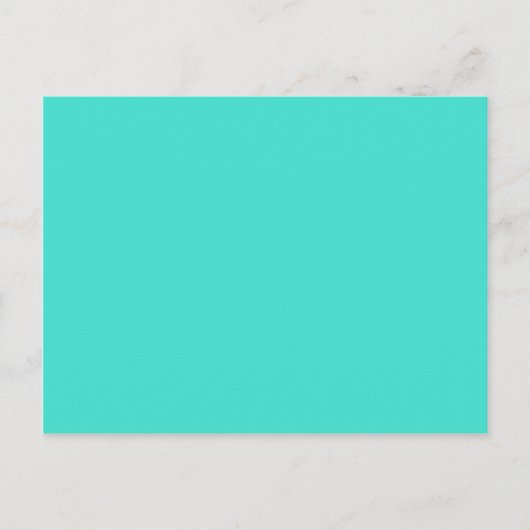 Carte Postale Couleur solide bleu-vert turquoise (Devant)