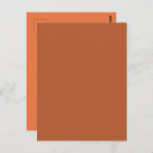 Carte Postale Couleur solide Brown rouille rustique (Devant / Derrière)