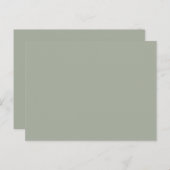 Carte Postale Couleur solide Désert Sage (Devant / Derrière)