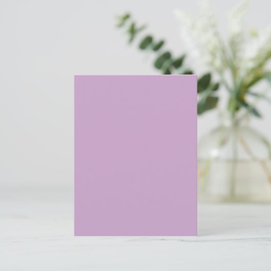 Carte Postale Couleur solide Lilac (Debout devant)