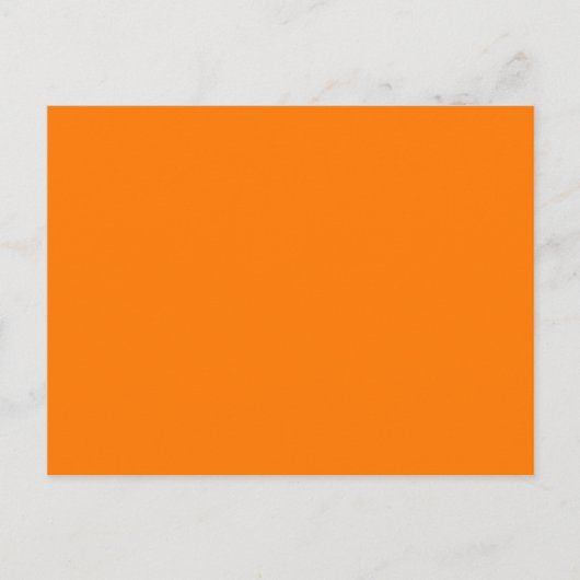Carte Postale Couleur solide orange de sécurité (Devant)