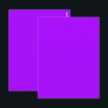 Carte Postale Couleur solide psychédélique violet électrique<br><div class="desc">Carte postale Note de voeux Postal Carte postale imprimée avec illustration de dessin en couleur solide et psychédélique par TheFabricSeal à Zazzle.com #Zazzle Made https://www.zazzle.com/store/thefabricseal. Psychedelic Purple est une couleur audacieuse et vibrante qui dégage un sentiment de mystère, de créativité et d'individualité. En tant que couleur associée à la pensée...</div>