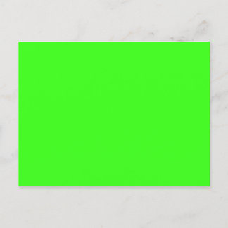 Carte Postale Couleur solide verte néon