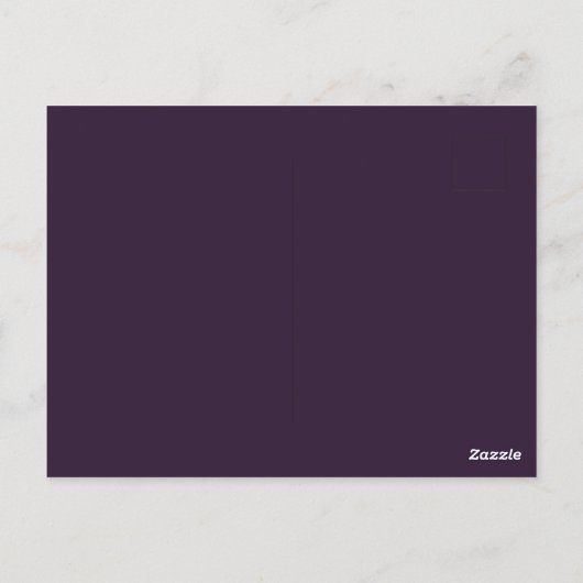Carte Postale Couleur solide violet foncé (Dos)